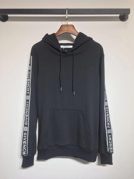 

19aw luxurious paris brand design given hooded hoodie men women fashion ribbon casual streetwear sweatshirts outdoor sweatshirt, Gray;blue