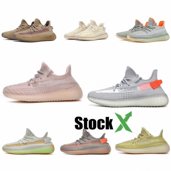 

kanye west designer shoes yecheil yeezreel black reflective zebra cream white blue tint s running shoes sport sneakers 35-45 #qa352