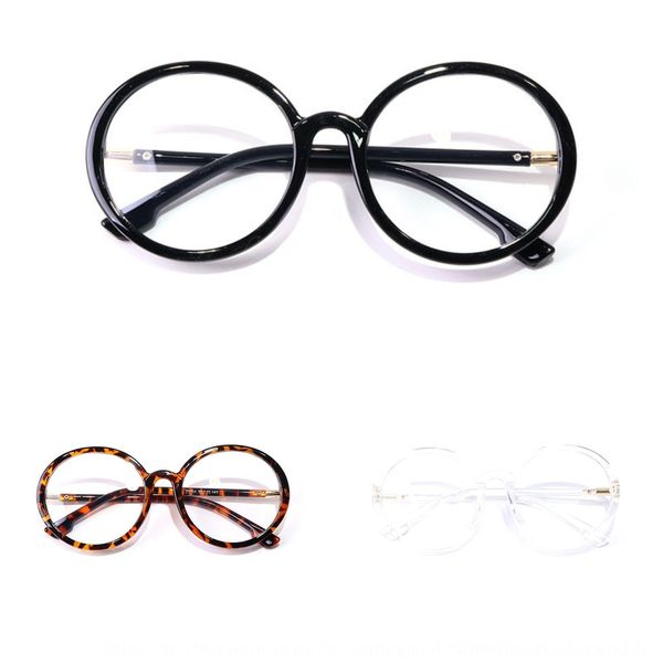 

fashionable women transparent brown myopia oval myopia glasses big face round frame glasses frame men, Silver