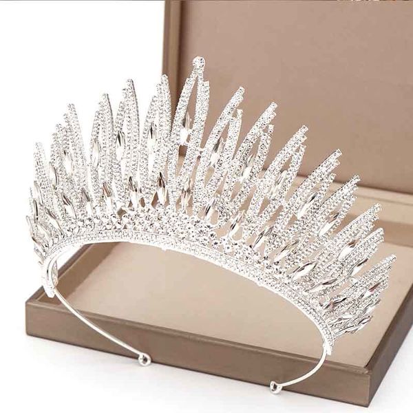 

new retro gold silver crystal tiaras crown hair jewelry royal queen princess diadem bridal bride wedding party headpieces, Golden;white