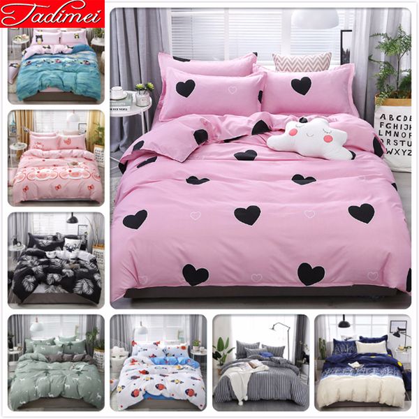 

pink kids girl couple duvet cover bedding set soft cotton single twin full  king size 150x200 180x220 200x230 220x240