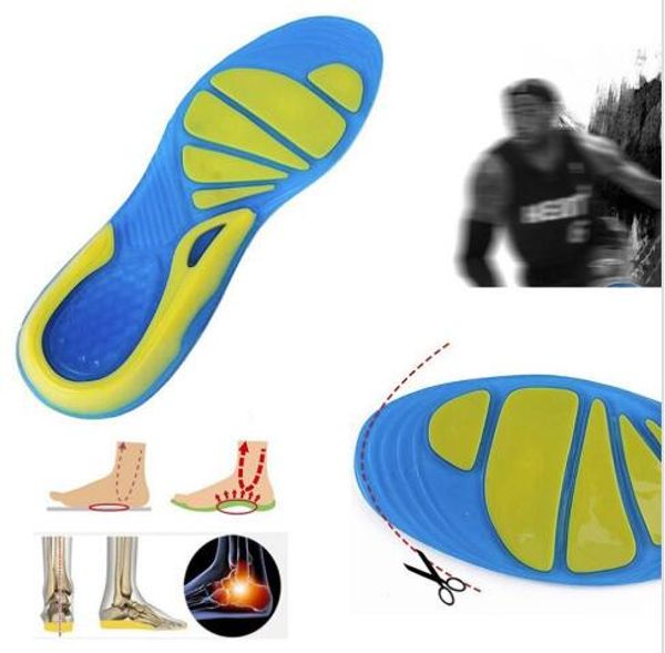 

running sport insoles silicon gel insoles foot care for plantar fasciitis heel spur shock pads arch orthopedic insole ortc, White;pink