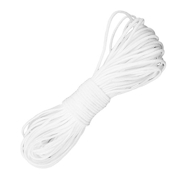 

3 rolls elastic cord waist band white trimming sewing dressmaking 2.5mm, Black