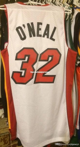 

wholesale shaquille o'neal jersey #32 sewn men rb nwt new white home shaq t-shirt vest stitched basketball jerseys ncaa, Black;blue