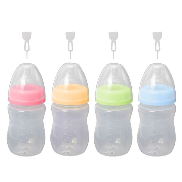 

180ml newborn baby infant nursing milk fruit juice water feeding silicone nipple pacifier drink bottle dec17