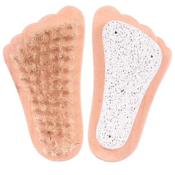 

lanlan shape double sided pumice brush for spa cleaning massage