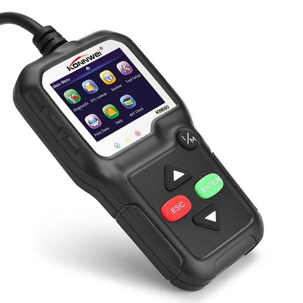 

konnwei kw680 2.4 inch obd color screen 12v gasoline car detector