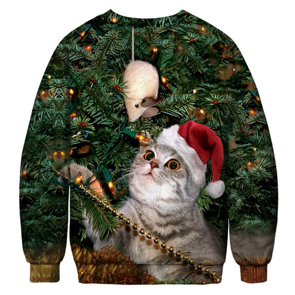 

2020 christmas hoodie 3d funny men women fashion sweatshirts streetwear hip hop pullover hoody men women hoddies animal printed 049, Black