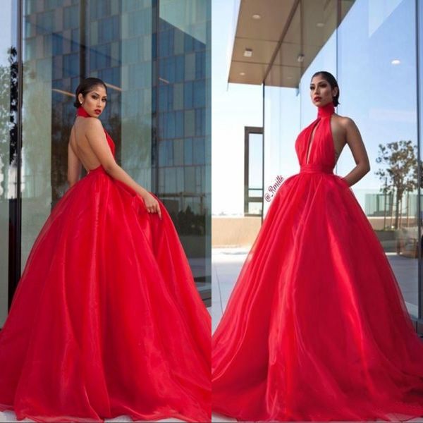 

red backless prom party dresses 2019 ball gown keyhole neck plus size royal blue long pageant formal evening gowns, Black