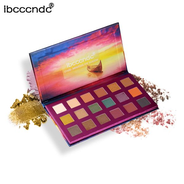 

ibcccndc eye shadow 18 color eyeshadow palette matte pearl glitter makeup box