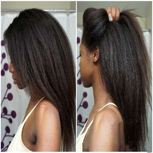 

natural long kinky straight black synthetic lace front wig glueless heat resistant fiber for black women with baby hair 24inch
