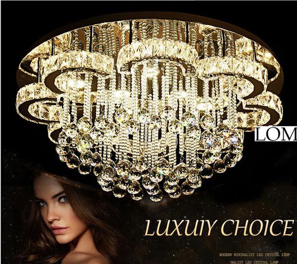 Colgantes Lustre Cromado Lujo Lámpara Acero Iluminación La Led Lámparas Moderno Flor De K9 De Techo A Cristal Lámpara Compre Luminarie Regulable De CxEdeQrWBo