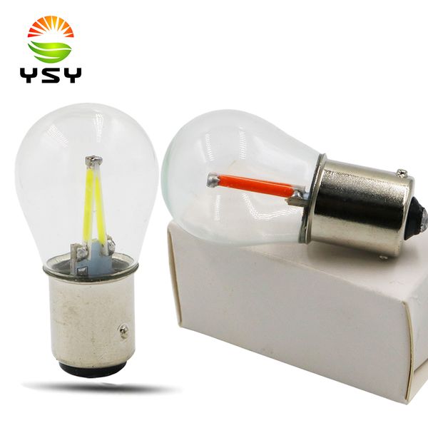 

ysy100x p21w led 1156 ba15s 1157 bay15d cob filament chip 12/24v s25 auto led car light bulbs turn signal brake lights white red