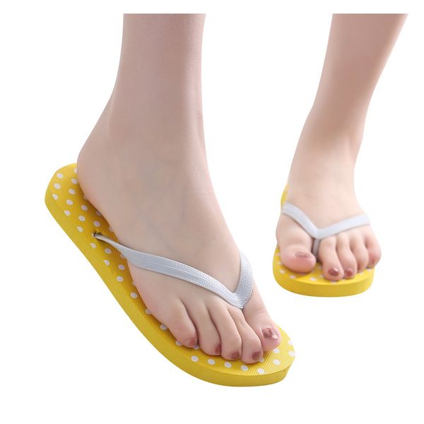 

sagace slipper clip toe big size pvc bohemia slipper women's summer dot beach flip flops anti-slip slipper casual shoes 1, Black