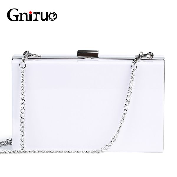 

acrylic white clutch classic lady crossbody shoulder bag wallet women hand bag summer