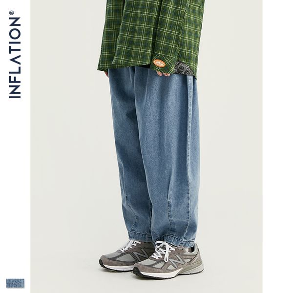

inflation fashion mens baggy jeans in blue color men loose fit oversied baggy jeans men streetwear mens 2019 93384w
