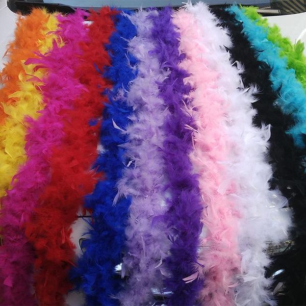 Dois Metros Feather Boa Glam Durable Resuable para as Mulheres da foto do casamento Props Eco-friendly do partido da composição Plume Enrole 5xx Z