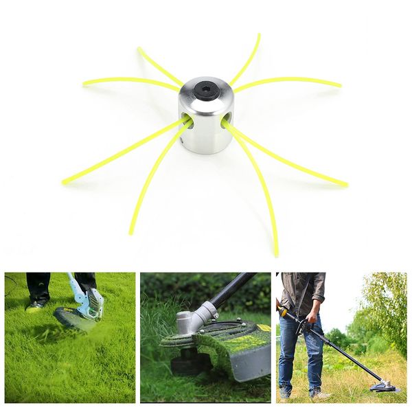 

aluminum grass trimmer head with 4 mowing lines for lawnmower garden tools parts