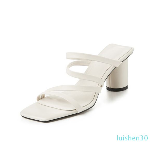 

mljuese 2019 women slippers soft cow leather black color summer rome style peep toe beaches high heels sandals party size 34-40 l30