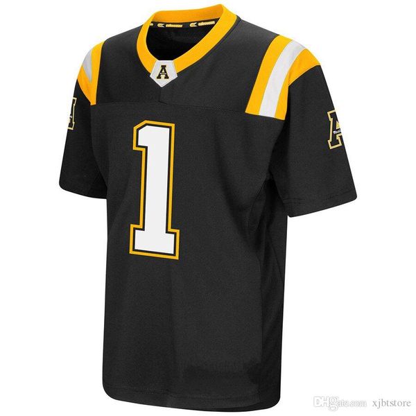 

corey xavier sutton stitched men's appalachian state mountaineers chandler staton malik williams college football jersey 4xl, Black