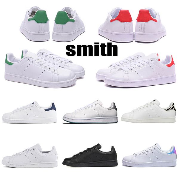 

2019 designer stan smith shoes fashion brand leather men women classic flats casual shoes triple white black green sneakers
