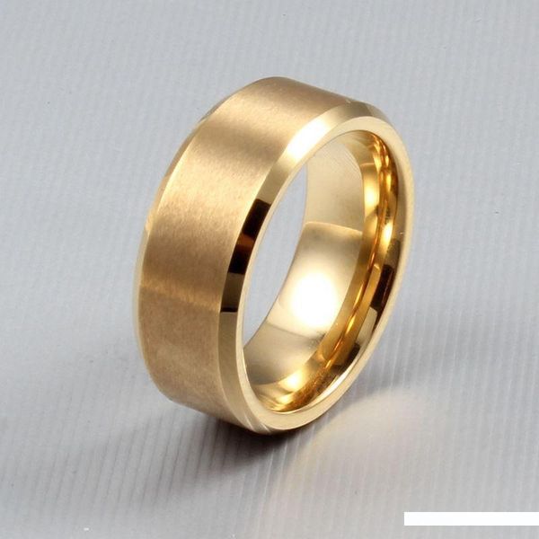 New Top Quality Tungsten Ring Gold Black Silver Men Ring Classic