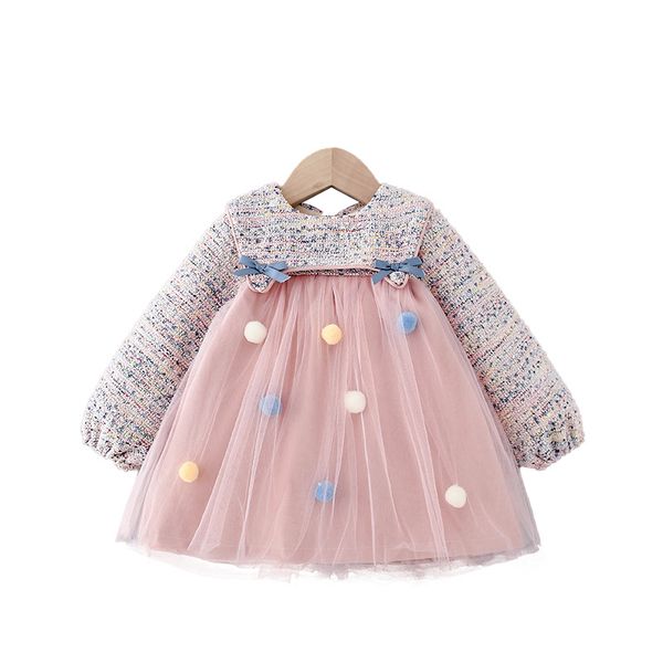 

девушки цветочных платьев летучего рукав хлопок bow tie платье с открытой спиной сборки кружевного платья детей дизайнер одежды девочка парт, Red;yellow