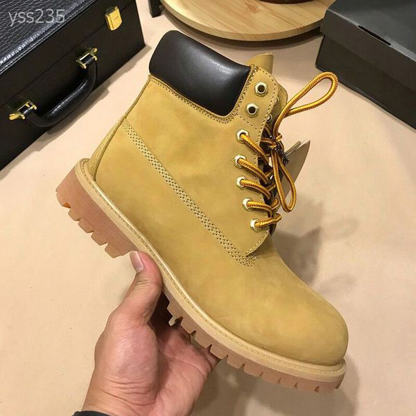 

comfortable non-slip kick not bad martin boots for men and women couple leather waterproof snow boots casual high-shoes, Black