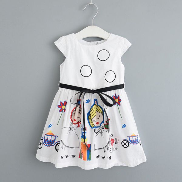 

princess party tutu floral dresses summer 2-7y baby kid girls clothing brief formal vintage white toddler dress girls 2017 new, Red;yellow