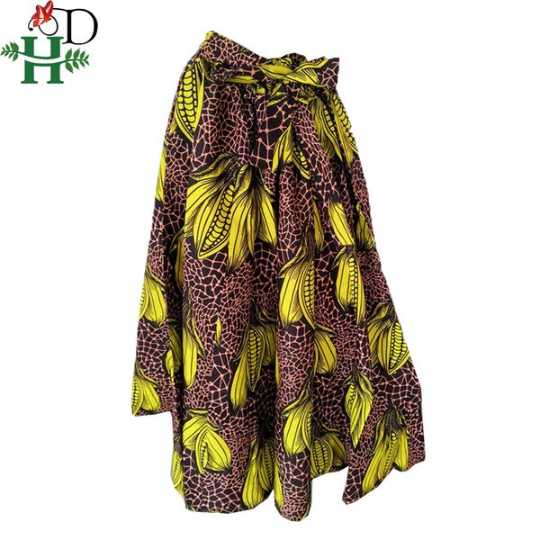 

100% cotton 2019 summer africa clothing print skirt long maxi skirt dashiki african clothes for women high waist skirts, Red