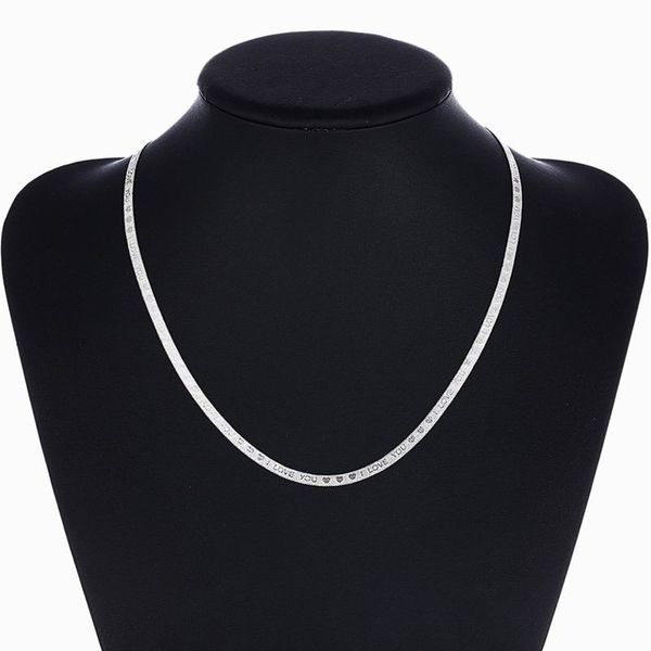 

punk chokers necklaces for women sequins flat blade snake collar necklace i love you clavicle necklace silver plated jewelry