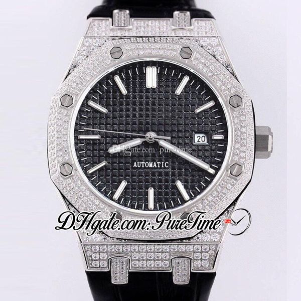 

royal 15400 cal a3120 автоматическая мужские часы алмазный диск черный текстуры набор палка маркеры черный кожаный ремешок часы puretime e15, Slivery;brown