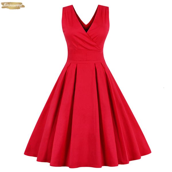 

vintage summer dress 50s 60s swing sleeveless plus size ~4xl cotton party bowknots feminino vestidos designer clothes, Black;gray