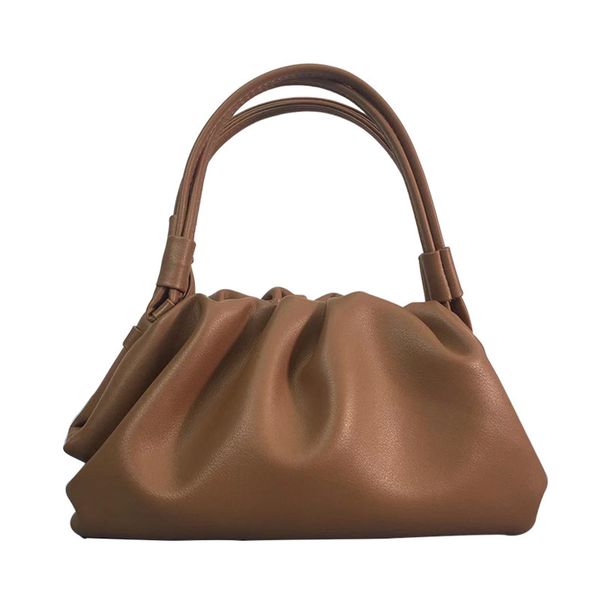 

женские кожаные сумки 2019 новый стиль рука облако плиссированные через плечо сумка сумочка