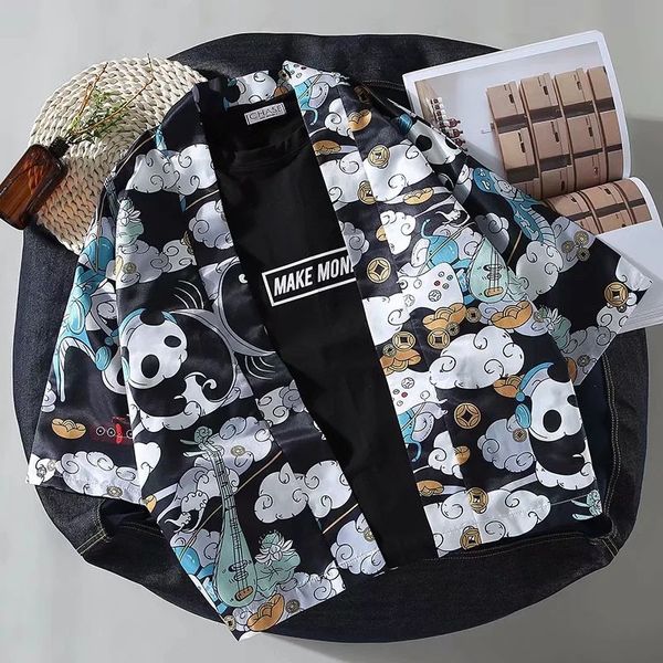 

3d digital print mens designer tshirts fashion loose cartoon print garments mens tees casual males clothing, White;black