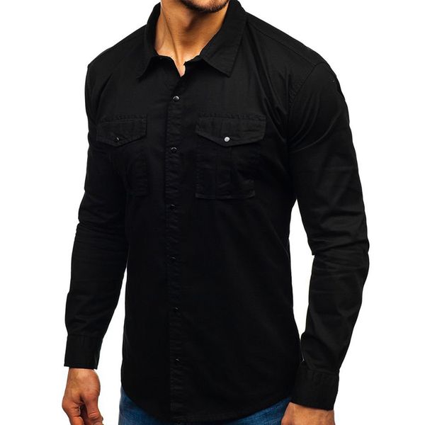 

2019 new luxury shirts mens casual formal slim fit shirt -3xl plus size men clothing camisa social masculina streetwear, White;black