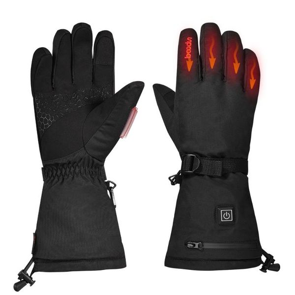 

electric heated gloves outdoor winter warm skiing golves with rechargeable battery thermal winter sports ski gloves for hiking