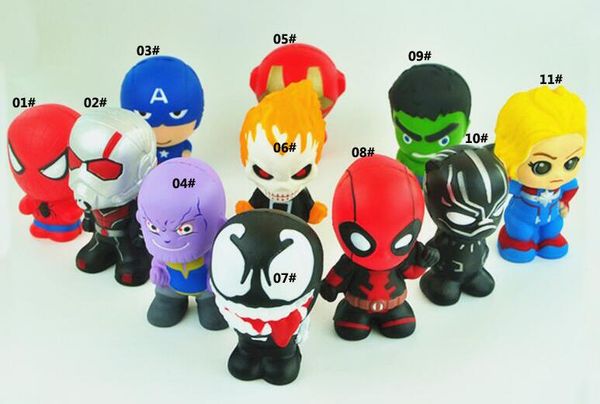 

squishy avengers squishy toys slow rising marvel movie squishy toy super hero thanos spider-man squishies an-stress toys