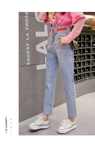 

watermelon red women's tailored waist and hip princess jeans bk4039, Blue
