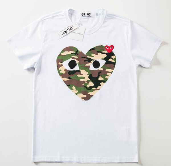 

2019 new fa hion 30 tyle top heart men women t hirt ummer cotton de garcon hort leeve cdg play cotton tee
