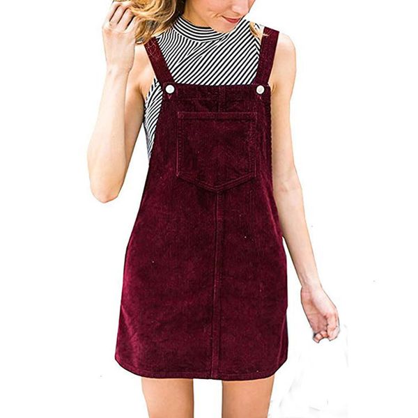 

woman clothes winter dress winter autumn women corduroy vintage sleeveless wind dress loose suspender sundress vestido designer clothes, Black;gray