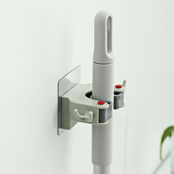 

mop holder nail-and no trace multifunctional storage mop hook bathroom bathroom wall-mounted broom rack clip