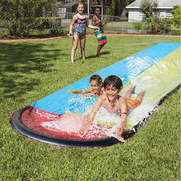 

вода slide открытой воды slide lawn слайды для лета двойной surfboard патио игрушки grass спринклерных pad детских игрушки горки