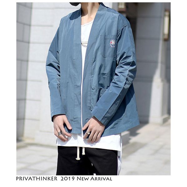 

men portrait print shirt streetwear 2019 mens shirts casual korean male shirt kimono vintage casual shirts fashions, White;black