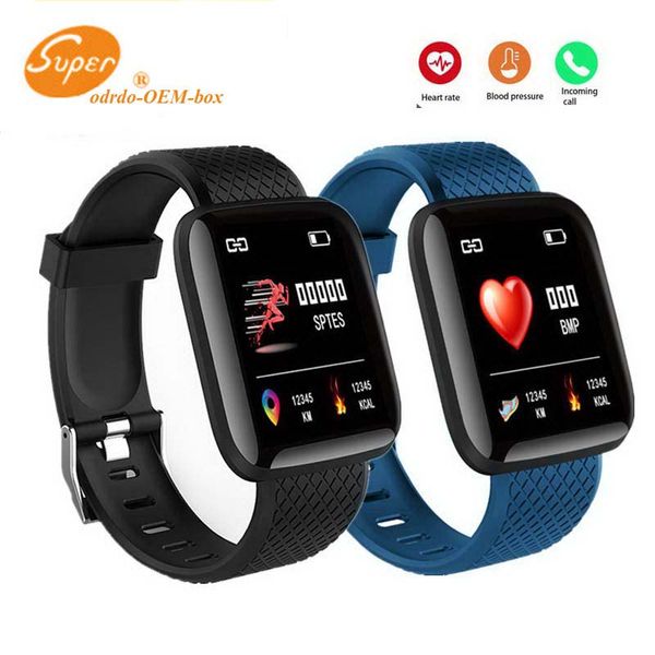 

smart band watch fitness tracker pedometer bluetooth sport id 116 plus smart bracelet wrist bands heart rate blood pressure
