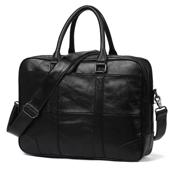 

genuine leather male computer business briefcase satchel bolso maletin hombre maleta man bag cowhide lapmessenger bag