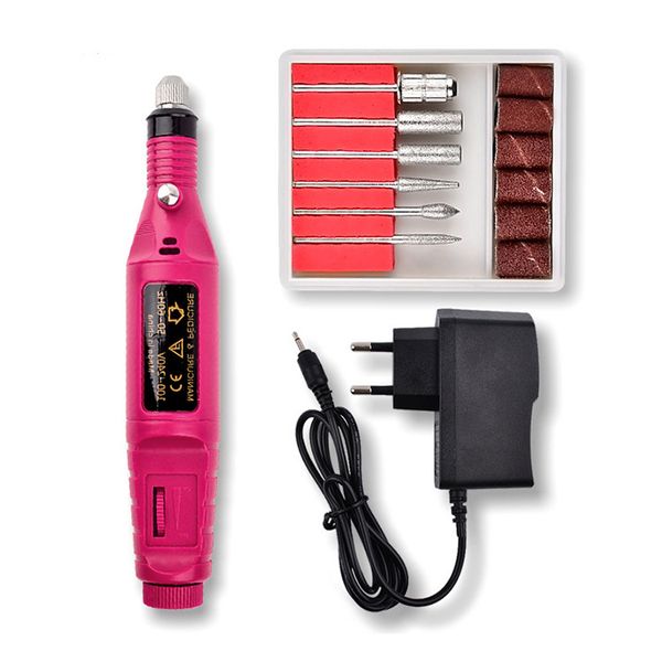 

1set professional electric nail drill machine kit manicure machine nail art pen pedicure nail file art tools kit, Silver
