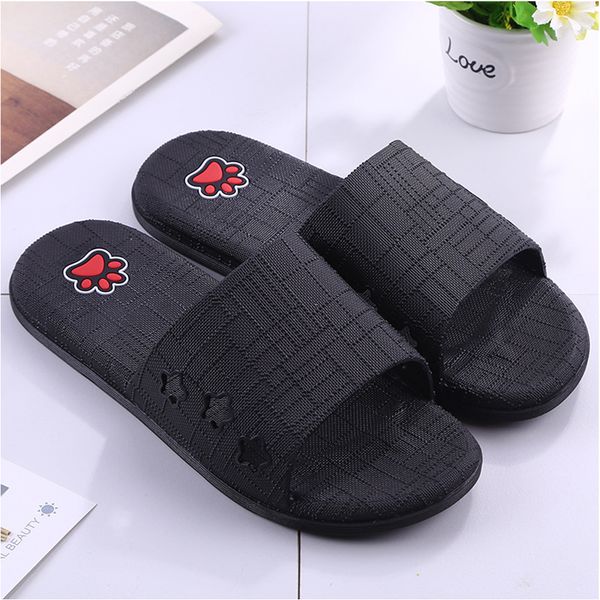 

summer indoor home bathroom slippers men's indoor home soft bottom non-slip slippers, Blue;gray