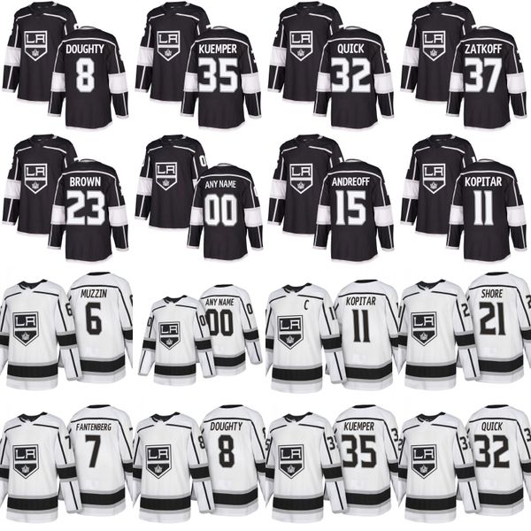 

LA Los Angeles Kings Jersey 11 Anze Kopitar 23 Dustin Brown 8 Drew Doughty 32 Jonathan Quick 35 Kuemper 2017-18 Stich Custom Hockey Jerseys