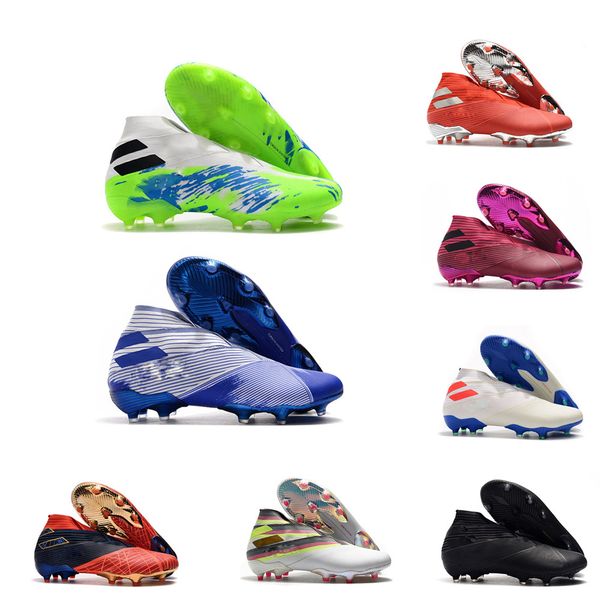 

2020 новой мужской messi nemeziz 19+ laceless fg ася 19 + х 19,1 скольжения на обувь футбол высоких ботильонов бутсы размер 39-45